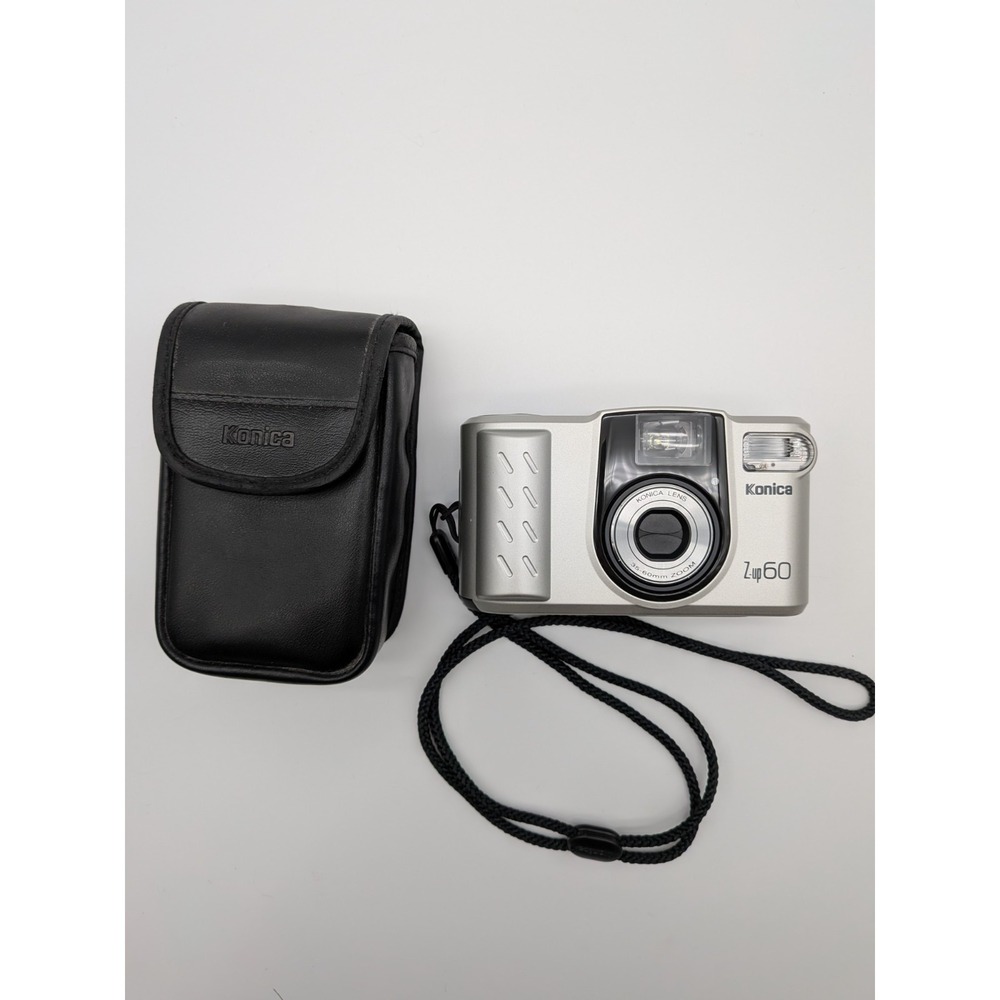 Vintage Konica Z-up 60 35mm Point & Shoot Film Camera + Case